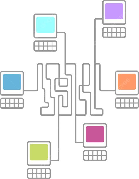 Diagrama De Conexão De Rede De Computadores Complexa Tecnologia De