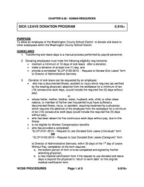 Fillable Online Sick Leave Donation Program Fax Email Print