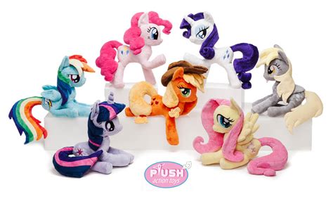 145 Inch Mane 6 Derpy Poseable Plush Ponies Mlp By Plushactiontoys