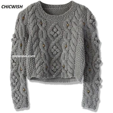 Короткий свитер толстой пряжей из CHICWISH - Вяжем с Лана Ви | Chunky ...