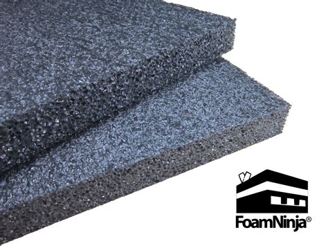 Foam Ninja Polyethylene Foam Sheet 12 X 12 X 1 Inch Thick 2 Pack Black ...