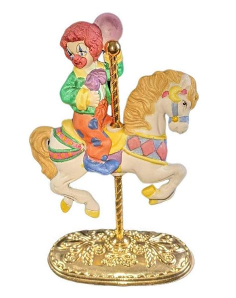 Scarborough Fair Carousel Horse Porcelain Clown Figurine Mar 18 2023