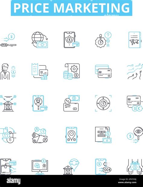 price marketing vector  icons set pricing marketing cost