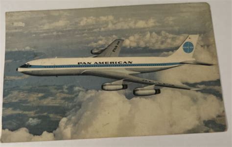 Pan American Boeing 707 Jet Clipper Airline Issued Airplane Postcard Ebay