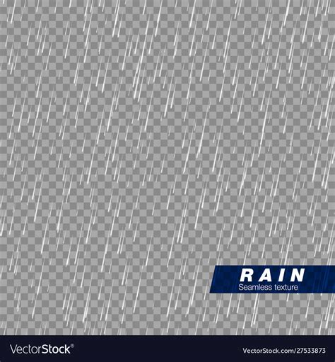 Seamless Rainfall Texture Rain Drop Effect Vector Image