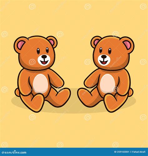 Teddy Bears Cartoon Stock Vector Illustration Of Fashion 259103001