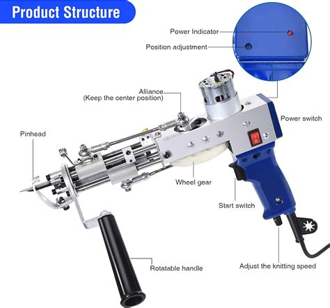 Tufting Gun Cut Pile And Loop Pile In Electric Rug Gun Machine