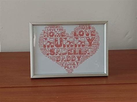 Personalised Heart Word Collage Conscious Crafties