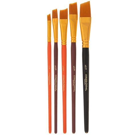 Curate Colour Gold Taklon Paint Brushes Piece Set Hobby Lobby