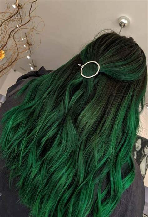 63 Offbeat Green Hair Color Ideas To Inspire Green Hair Dye Green Hair Colors Dark Green Hair