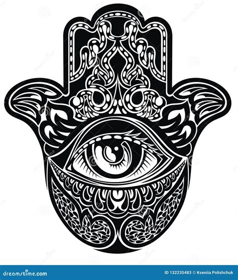 Hamsa Hand Of Fatima Vector Illustration Stock Vector Illustration