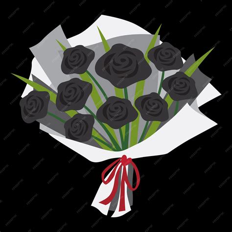 black flower bouquet 10