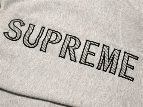 Yahooオークション 18ss Supreme Sleeve Embroidery Hooded Sweatsh