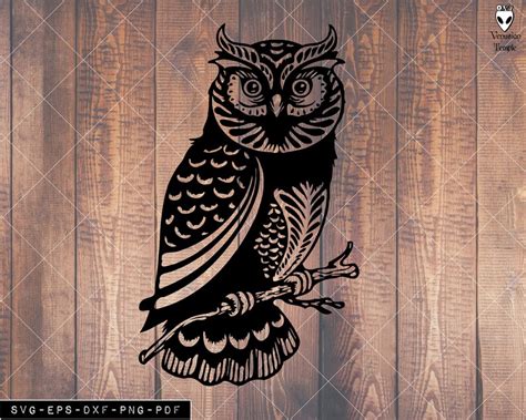 Owl Svg Zentangle Art Svg Mandala Owl Cricut Vinyl Etsy