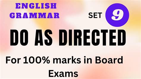 Do As Directed Class Set Solved Pseb Workbook Grammar