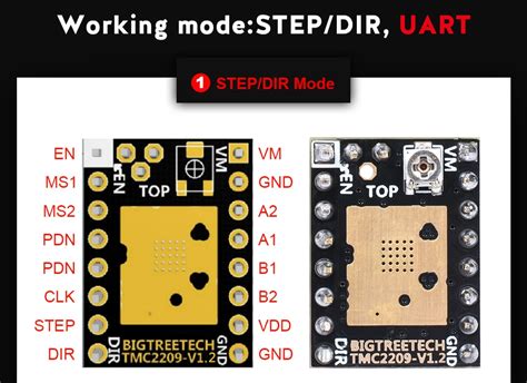 Драйвер шагового двигателя BIGTREETECH TMC2208 V3 0 TMC2209 UART