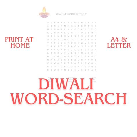 Diwali Word Search Ideal Digital T Or Print At Home Activity Sheets