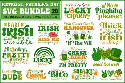 Retro St Patricks Day Svg Bundle Graphic By Extreme Designart · Creative Fabrica