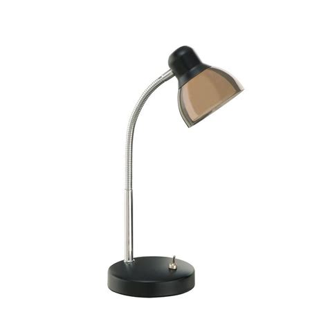 Hampton Bay 15 In Black Integrated Led Desk Lamp Al40306 The Home Depot Desk Lamp Led Desk