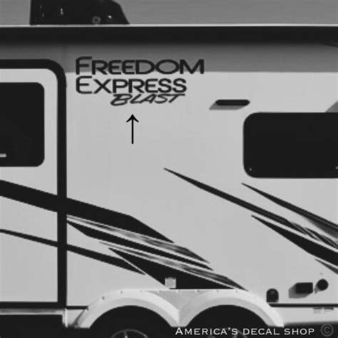 Freedom Express Blast Camper Rv Trailer Decals Set Of 2 Oem New Oracle 30” Klp Customs