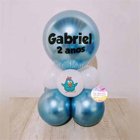 Arranjo P Mesa Baixo Balão Tradicional Galinha Pintadinha APENAS RETIRADA