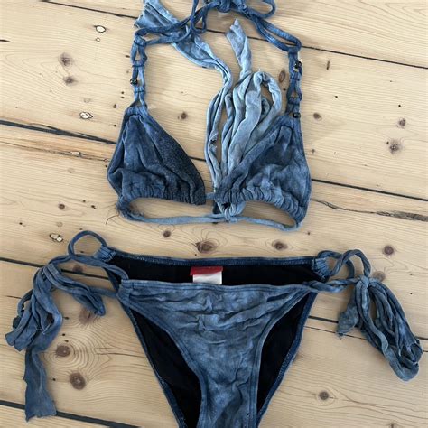 Tigerlily Bikini Blue Size 8 Boho Bathers Swim Depop