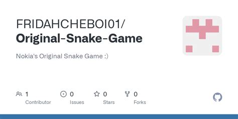 GitHub - FRIDAHCHEBOI01/Original-Snake-Game: Nokia's Original Snake Game :)