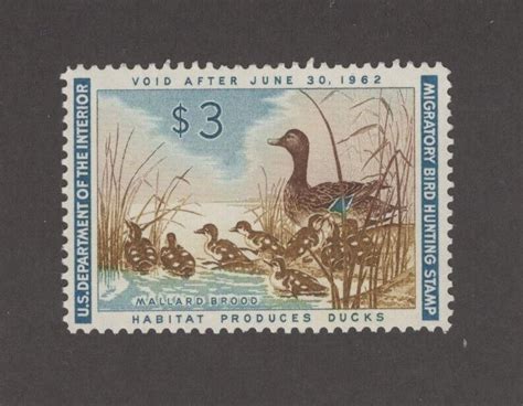 Rw28 Federal Duck Stamp Single Mint Hinged Original Gum 02 Rw28mh