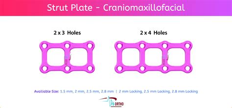 Strut Plate Craniomaxillofacial Introduction Fs Ortho Implants