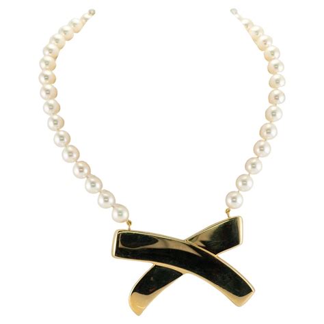 Tiffany And Co Paloma Picasso Pearl Gold Torsade Necklace For Sale At 1stdibs