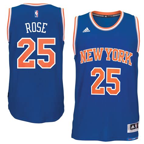 adidas Derrick Rose New York Knicks Royal climacool Road Swingman Jersey