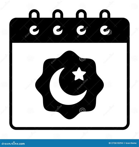 Moon and Star with Calendar Showing Concept of Ramadan Calendar Stock Vector - Illustration of ...