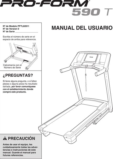 Proform Pftl609110 Treadmill Users Manual