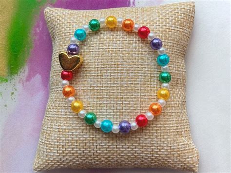 Pride Lgbtq Rainbow Beaded Bracelet Stack Love Is Love Gay Pride Flag Pride Month Ally Support