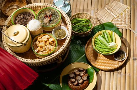 Tradition Northern Thai Food Northern Thia Style Food Stock Photo