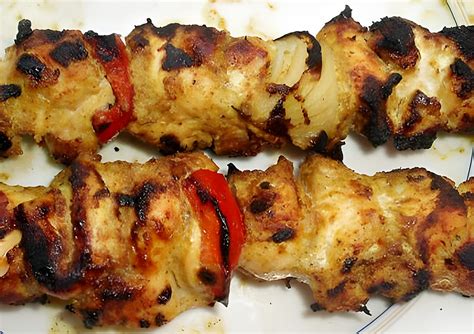 Recette de Brochettes de poulet à l indienne