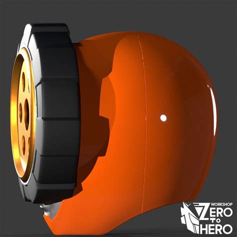 Super Sentai Boonboomger Orange Ranger Helmet 3D Model 3D Printable