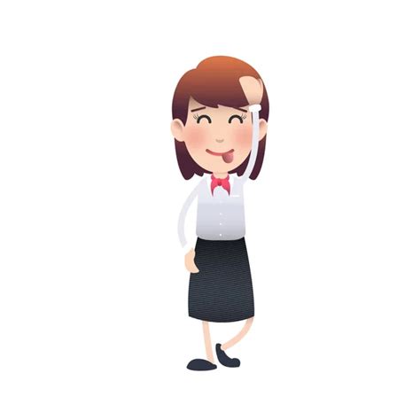 Receptionist cartoon — Stock Vector © grgroupstock #7051172