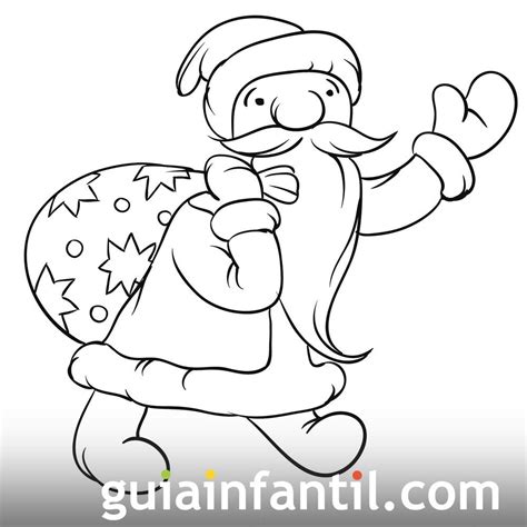 Dibujo De Santa Claus Con Los Regalos De Navidad