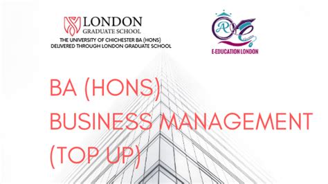 BA Hons Business Management Top Up RAQ E Education London