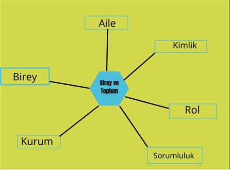 Sosyal Bilgilere Dair birey ve toplum kavram haritası