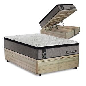 Cama Box Ba Queen R Stica Colch O De Molas Ensacadas Sealy