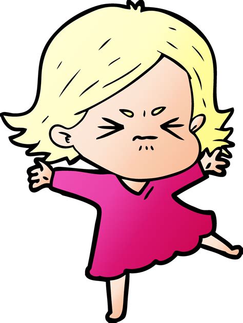 Cartoon Angry Woman 11859036 Vector Art At Vecteezy