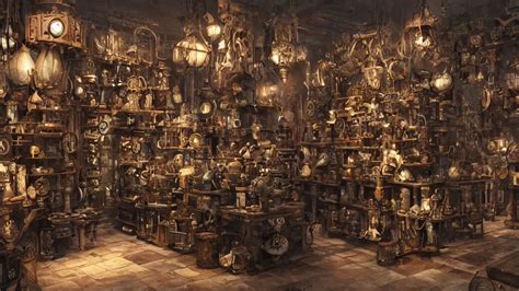 A Steampunk Store By Tian Gan Ultra Detailed Stable Diffusion