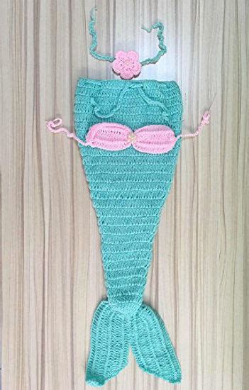 Getuscart Pinbo Newborn Baby Photography Prop Crochet Mermaid Headband