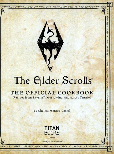 Solution Chelsea Monroe Cassel The Elder Scrolls The Official Cookbook