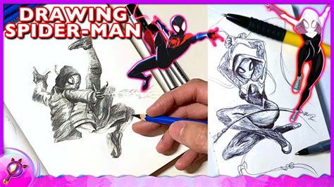 How To Draw Spiderman Drawing Miles Morales Superhero Drawing YouTube