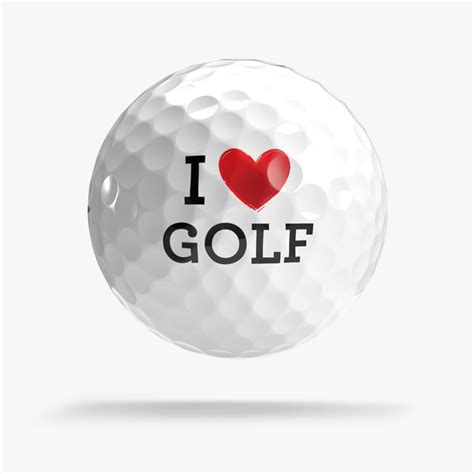 I Love Golf Logo Ball Valentine S Day Oncore Golf