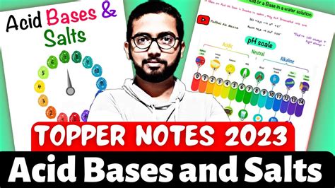 Acid Base And Salts Class Notes Pdf Chapter Science Notes