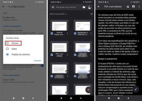 Como Ativar O Modo Escuro Do Google Docs No Android Olhar Digital